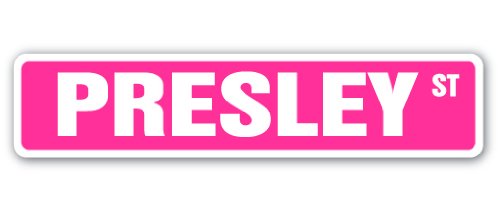 Presley Street Sign Childrens Name Room Sign | Indoor/Outdoor | 18" Wide