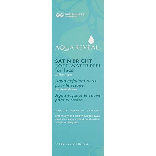 Satin Bright Soft Water Peel for Face , exfoliator for anti-aging, acne, dry, oily, sensitive skin, eczema , 95% organic/natural Korean peeling gel/gommage , large 100 ml/3.4 Fl Oz size