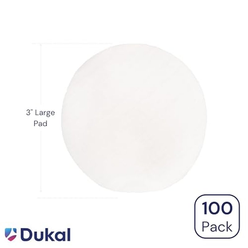 Dukal Reflections Large Cotton Rounds, 3" Spa Pads ? 100 Count (1 Pack) | Soft, Ideal for Skincare & Makeup Removal