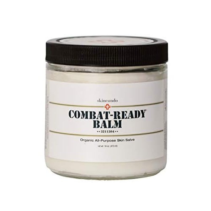 Combat Ready Skin Balm 8oz by Skincando ? All Natural - Intensive Moisturizer ? Skin Cream - Organic ingredients ? Apricot Kernel Oil ? Grapefruit Seed Extract ? Black Spruce - Black tea Moisturizer