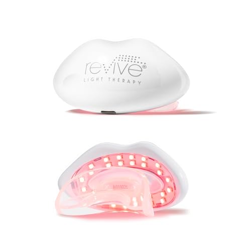 reVive Lux Collection Lip Plumper Device, LED Light Therapy Products for Lip Care, At-Home Infrared, Red & Amber Therapy for Smooth, Hydrated, Healthy-Looking Lips