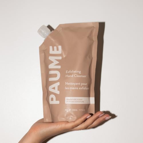 PAUME Exfoliating Hand Cleanser, Silicon Free, Paraben Free, Vegan, Exfoliating Soap with Essential Oils, Hydrating Hand Soap for Gentle Cleanse (17 Fl Oz)
