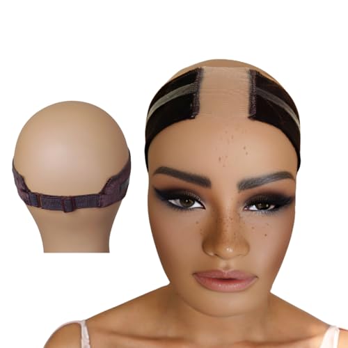 Wig Gripper Band for Lace front and Glueless Wigs, Fully Adjustable, Non Slip Wig Gripper, Brown, 1pk