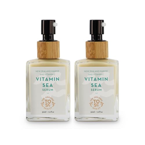 Vitamin C Face Serum for Glowing Skin 2-Pack, Rejuvenating Vitamin C Brightening Serum with Hydrating Organic Face Oils, Anti Aging Vegan Collagen Boosting Antioxidant Serum (30mL x 2)
