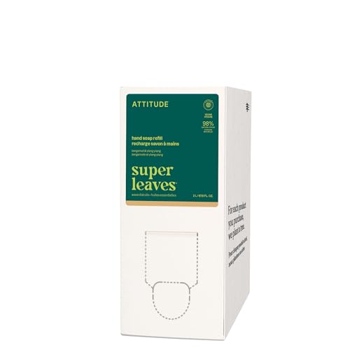 ATTITUDE Liquid Hand Soap, EWG Verified, Plant and Mineral-Based, Vegan Personal Care Products, Bergamot and Ylang Ylang, 67.6 Fl Oz