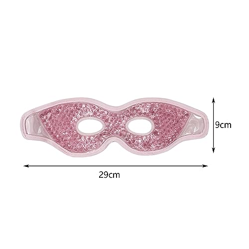 Generic Reusable Gel Eye Mask with Cooling Features, Hot Cold Compress Design for Relaxation and Sleep, Pink