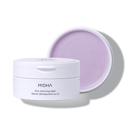 MIDHA RICE CLEANSING BALM, 3.38fl.oz/100ml, Deep cleansing, Moisturising, Gentle makeup remover, Balm to oil formula, daily facial wash, Non-irritating cleanser, Blackhead cleansing, Hydrating, Vegan