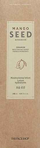 THE FACE SHOP Mango Seed Moisturizing Lotion | Ultra-Moisturizing Lotion for Healthy Radiance to Dry & Flaky Skin | Intense Hydrating & Nourishing Skincare, 4.9 Fl Oz (Pack of 1)