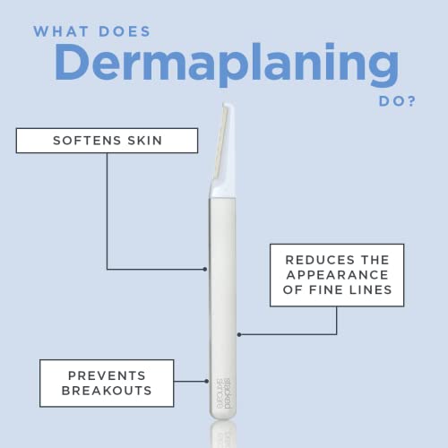 StackedSkincare Replacement Dermaplaning Blades - 3 Pack Refill for Face Dermaplaning Tool - Exfoliating Dermaplane Razor for Women Face - Removes Peach Fuzz & Dead Skin, Smooth Radiant Skin at Home