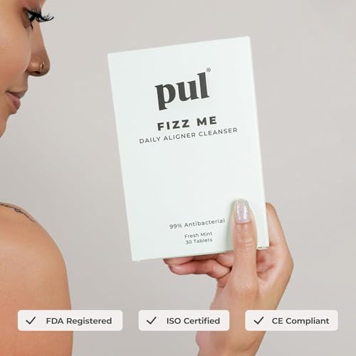 PUL Aligner Cleaner Tablets (Pack of 96) ? For Cleaning Invisalign, All Clear Aligners & Retainers ? Removes Odor, Stains, Plaque ? Cleans Dentures, Night & Mouth Guards, All Dental Removables