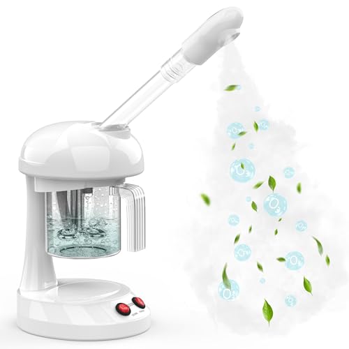 Ozone Facial Steamer - TASALON Face Steamer for Facial Deep Cleaning, Portable Facial Steamer with Removable Water Cup, Nano Ionic Face Steamer for Home Salon Spa or Personal Care