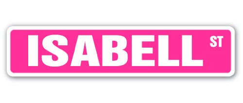 Isabell Street Sign Childrens Name Room Sign | Indoor/Outdoor | 18" Wide