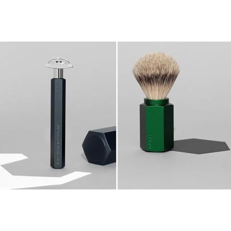 M?HLE HEXAGON Graphite Double Edge Safety Razor (Closed Comb) For Men - Perfect for Every Day Use, Barbershop Quality Close Smooth Shave