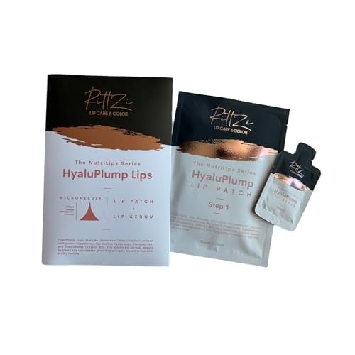 HyaluPlump Lips ? Innovative Two-Step Lip Care System Featuring 800 Self-Dissolving Microneedles made from Sodium Hyaluronate, Niacinamide, and Peptides for Hydrated, Plump Lips