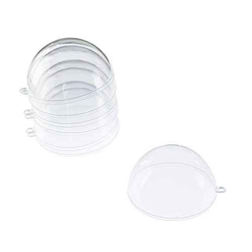 Super Z Outlet Clear Plastic Acrylic Bath Bomb Mold Shells Molding Balls Kit (80mm, 12 Pack)