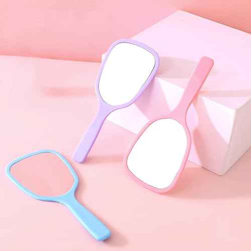 ZOOFOX 24 Pieces Hand Mirror, Small Handheld Mirror with Handle, Compact Makeup Mirror for Travel, Camping, Daily Use