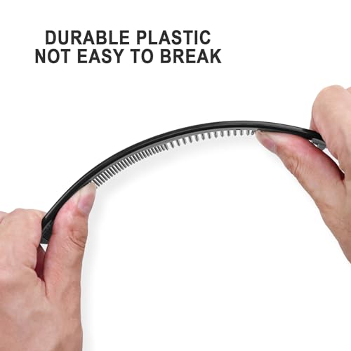 Combs in Bulk Individually Wrapped, 300 Pack Black Plastic Double Tooth Hair Pocket Comb for Homeless, Charity, Care Pack