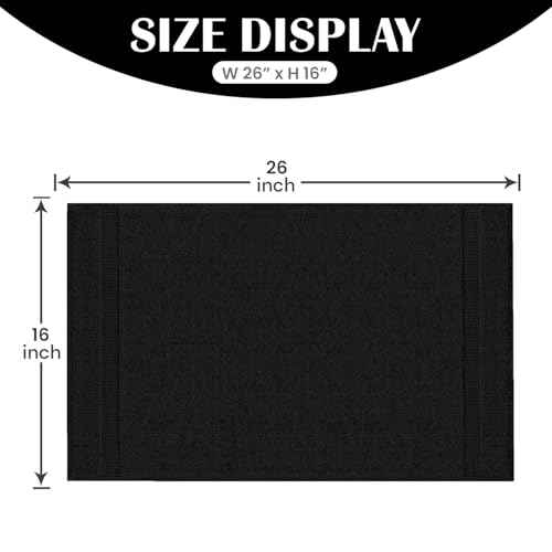Reed&Pick 24 Pack Black Hand Towels 100% Cotton Spa Towels 16x26 inches Highly Absorbable Facial, Gym, Hair and Face Towels in Bulk