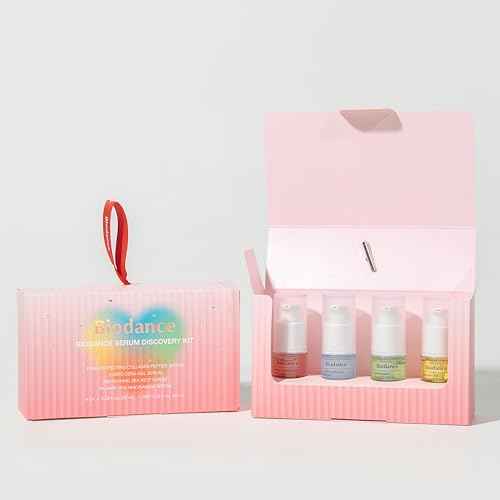BIODANCE Serum Discovery Set: 4 Mini Serums Set, Holiday Christmas Gifts, Stocking Stuffers for teen girls, Korean Skincare with Collagen Peptide, Ceramide Panthenol, Sea Kelp, Vitamin C Niacinamide