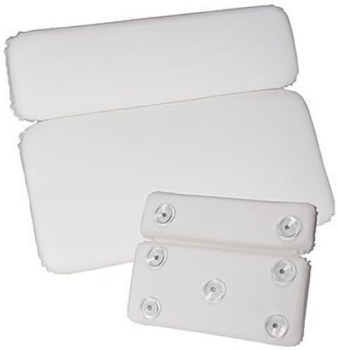 Luxury Neck Spa Bath Pillow - Large White Vinyl & Foam for Ultimate Relaxation