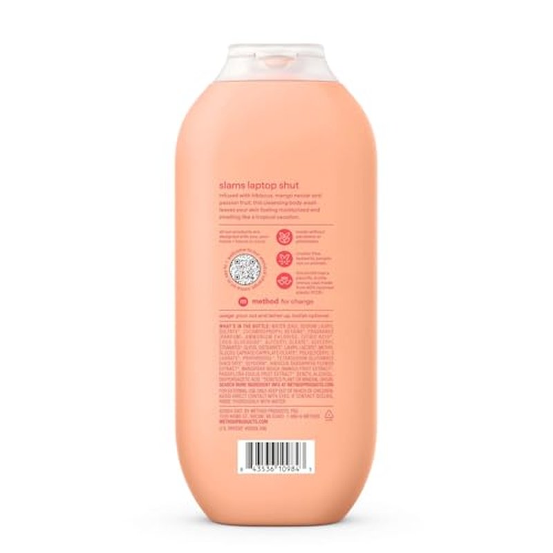 Method Body Wash, Island Mist, Hibiscus + Mango Nectar + Passion Fruit notes, 18oz