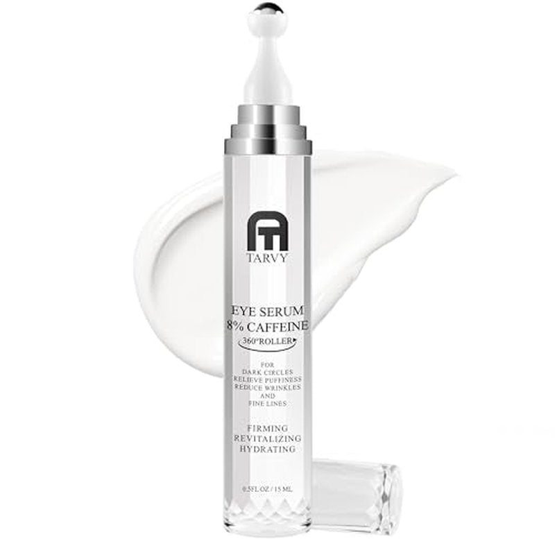 Eye Serum, Under Eye Cream For Dark Circles, 8% Caffeine Eye Serum For Women & Men, Eye Cream Anti Aging With 360¡Æ Massage Ball, Eye Cream For Puffiness And Bags Under Eyes, Eye Serum For Fine Lines