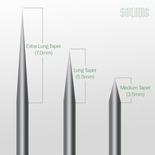 Tattoo Cartridge Needles,Solong Pro 50Pcs Disposable Tattoo Needles Liners 12#(5RL) Round Liner X-Taper Tattoo Needle Cartridge EN01S-50-1205RL-X