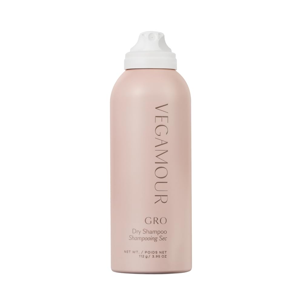 VEGAMOUR GRO Dry Shampoo - Plant-Powered, Absorbs Oil, Neutralizes Odor, Adds Volume, Talc-Free, No Buildup, Refreshes Between Washes, Vegan & Cruelty-Free