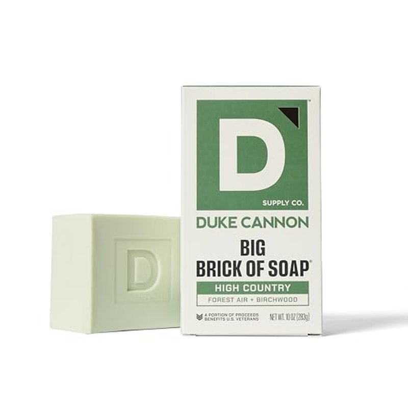 Duke Cannon Supply Co. Large Brick Bar Soap Bundle - Men's Soap with Masculine Scents - USA-Made - All Skin Types - Wayfinder, High Country, Superior, & Sawtooth - 10 oz (4 Pack)