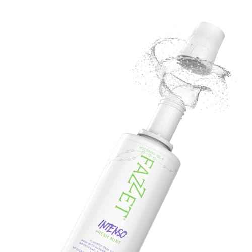 FAZZET Intenso Fluoride Oral Rinse – Soothe Tonsils, Combat Bad Breath – Alcohol, Gluten, and Paraben Free Mouthwash – Fresh Mint Flavor