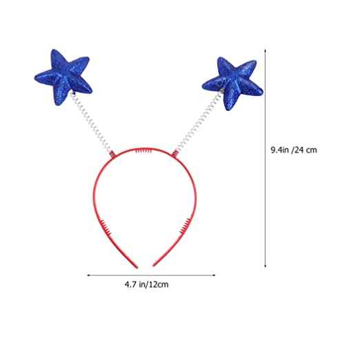 Lurrose 8pcs Star Head Boppers Martian Headband Antenna Headband Star Novelty s (Blue)