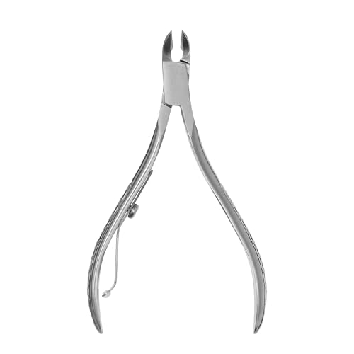 Revlon Half Jaw Cuticle Nipper, Manicure Tool for Nail Care, Hangnail Clipper, For More Precise Trims, Non-Slip Grip, Stainless Steel, 1 Count
