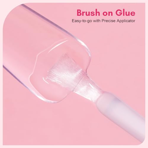 Makartt Super Strong Nail Glue for Press ons: Acrylic Nail Tips-Fake Nails-Salon Quality, Brush On, Quick Dry, Easy Application Durable & Long-Lasting Fast Glue False Nails, Hema Free