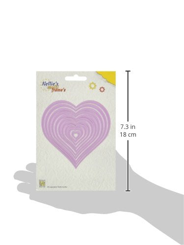 Ecstasy Crafts Nellie's Choice Multi Frame Dies, Heart, 10-Pack