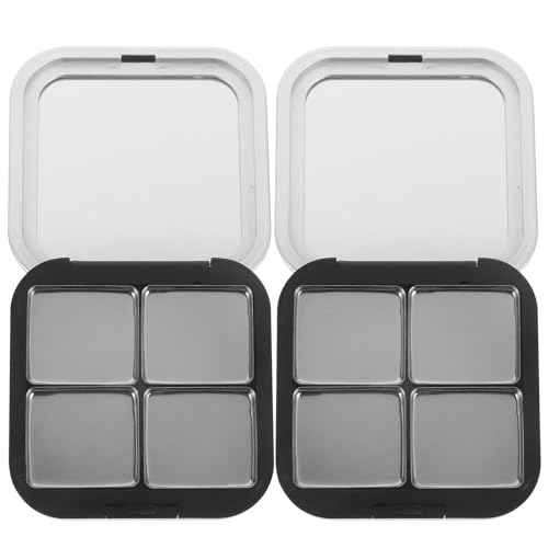 Beaupretty Empty Lipstick Palette Magnetic Eyeshadow Palette Makeup Foundation Blush Container with Mirror for Women Girls Black