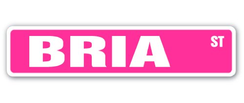 BRIA Street Sign Childrens Name Room Sign | Indoor/Outdoor | 18" Wide