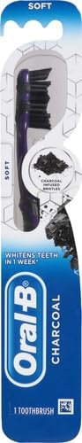 Oral-B Charcoal Toothbrushes, Soft, 2 Count
