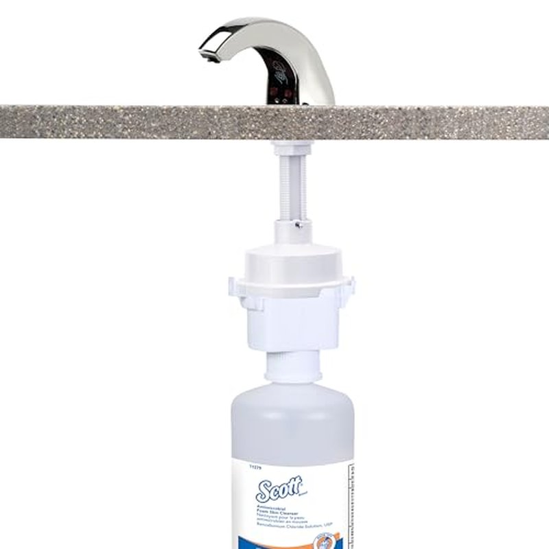 Scott Professional Antimicrobial Foam Skin Cleanser (11279), 1.5 L, Foaming, Clear, No Fragrance Added, Counter-Mount Hand Soap Refills, 0.1% Benzalkonium Chloride, (2 Bottles)