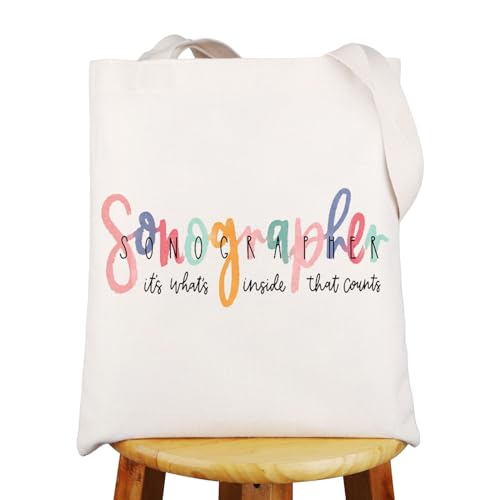 JNIAP Sonographer Makeup Bag Sonographer Gifts Ultrasound Tech Gifts Radiologist Zipper Bag Radiology Graduation Gift (Sonographer TG)