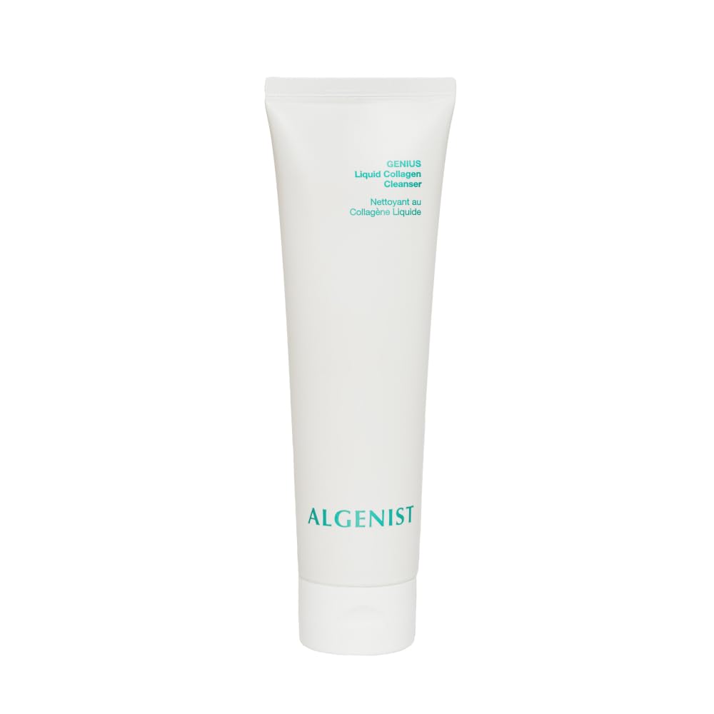 Algenist GENIUS Liquid Collagen Foaming Facial Cleanser - Hydrating Face Wash & Makeup Remover with Alguronic Acid and Microalgae Oil to Nourish & Restore Skin's Radiance (5 oz)