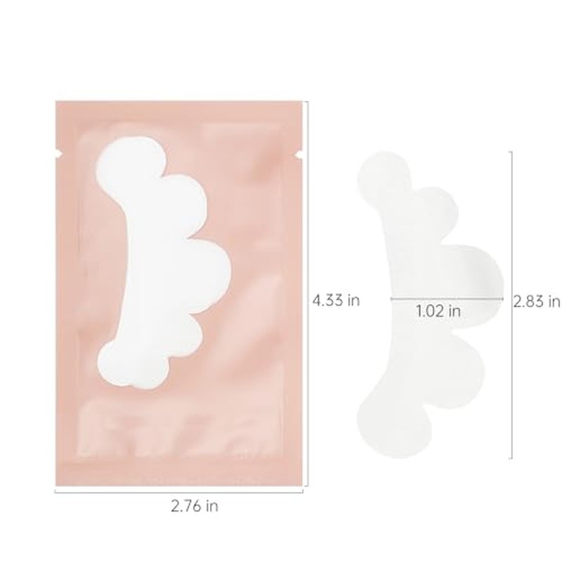 100 Pairs Eye Under Gel Pads Eyelash Extensions Patches,Lash Extension Lint Free Under Hydrogel Eye Mask Pads Beauty Tools (Pink)