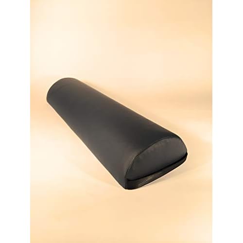 NRG Jumbo Half Round Bolster - Extra Large Massage Table and Spa Bed Pillow Cushion - Positioning Bolster with Carrying Strap - CFC Free Foam, PVC Free Vinyl Cover - 8 x 4 x 26 Inches - Color: Agate