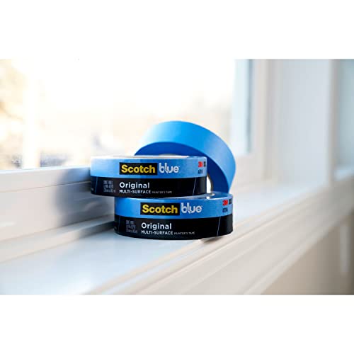 ScotchBlue Original Multi-Surface Painter's Tape, Blue, Paint Tape Protects Surfaces and Removes Easily, Multi-Surface Painting Tape for Indoor and Outdoor Use, 1.41 Inches x 60 Yards, 1 Rolls