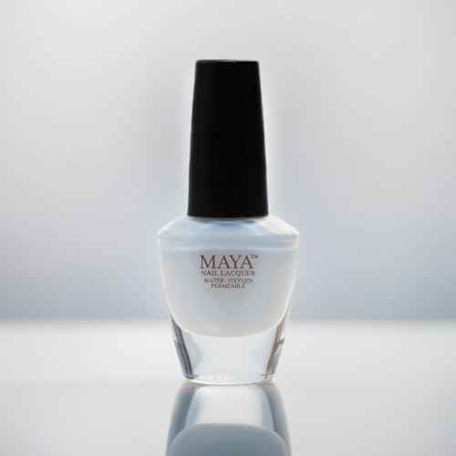 MAYA White Gel Halal Nail Polish - Non Toxic Nail Polish, Vegan and Cruelty Free, Nail Art DIY Manicure at Home, 0.4 fl oz Soak Off Nail Lacquer, Made in USA ? Lu Lu White