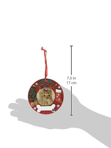 E&S Pets Yorkie Yorkshire Terrier Personalized Christmas Ornament