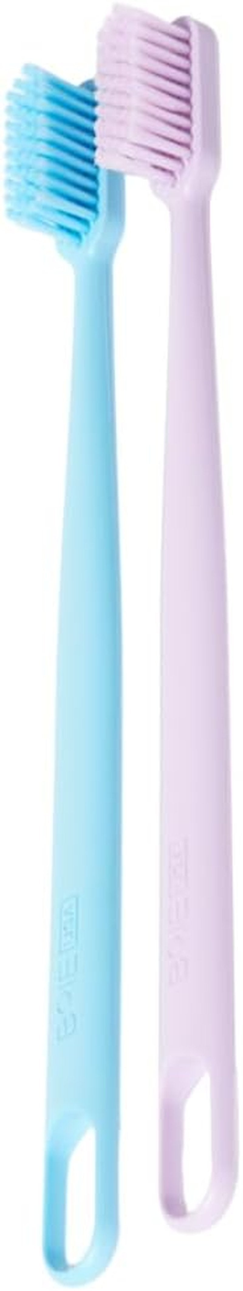 Extra Soft Toothbrush Pack of 2 | 100% Recycled Handles - Gentle on Sensitive Teeth & Gums