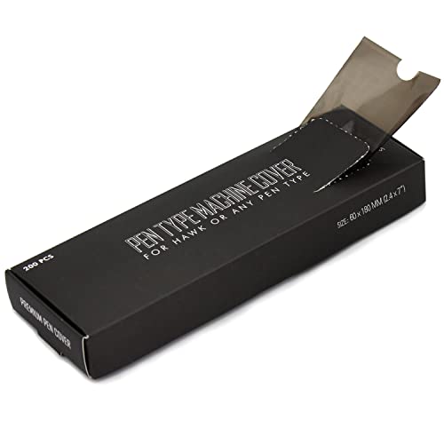 Tattoo Pen Covers - Denergy 200pcs Tattoo Pen Machine Bags Disposable Cartridge Tattoo Machine Sleeves Bags Pen Type Covers Bag Tattoo Grip Sleeve (Large£¨2.4 inch X 7 inch£©)