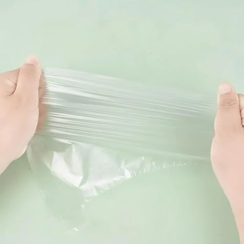 400-Pack Disposable Plastic Foot Covers for Feet ? Leak-Proof Paraffin Wax Bath Liners, Moisturizing Socks for Pedicure, Spa, Cracked Heel Care & Shoe Trials (Includes Stickers for Secure Fit)