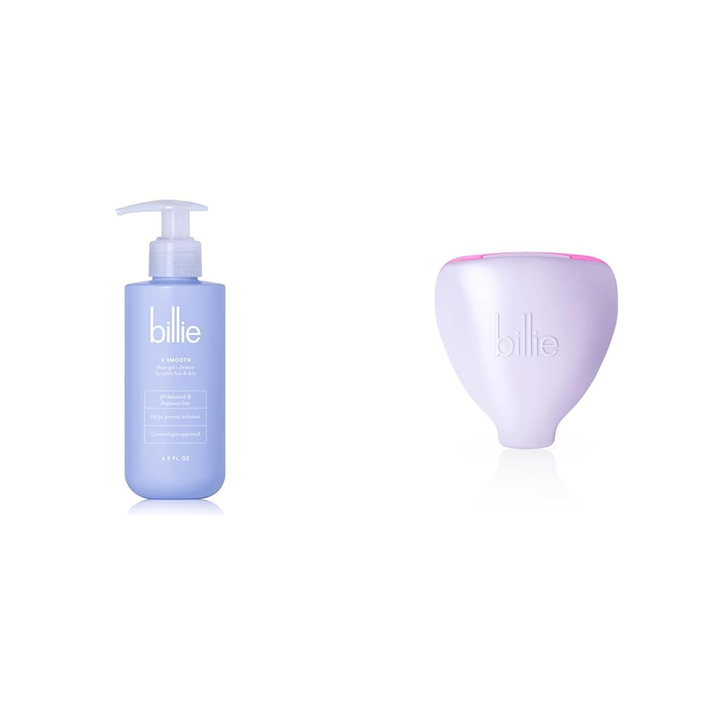 Billie V Smooth Shave Gel + Cleanser Bundle with 5-Blade Razor Travel Case