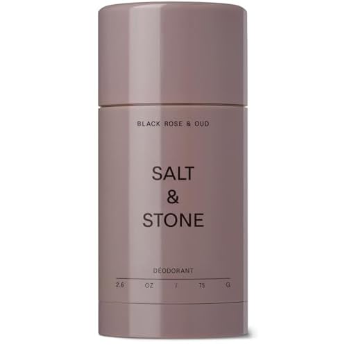 SALT & STONE Aluminum Free Deodorant | Extra Strength 48 Hour Protection for Women & Men | Made with Seaweed Extracts, Shea Butter & Prebiotics (Black Rose & Oud)